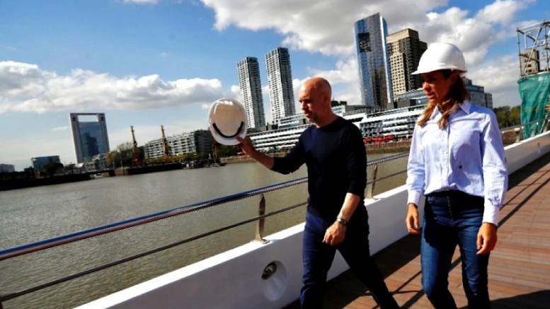 El Jefe de Gobierno Porteño visitó la obra de la renovación integral del Puente de la Mujer